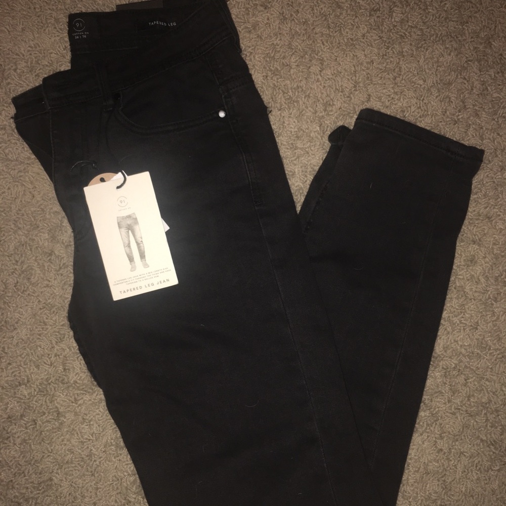 Cotton on mens black jeans